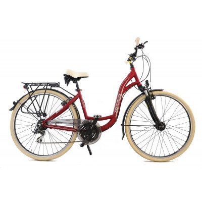 Mestský bicykel 28" Cossack Acera Costa červeno-biely hliníkový 